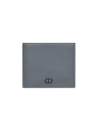 Grain Leather CD Icon Compact Half Wallet Deep Grey - DIOR - BALAAN 1