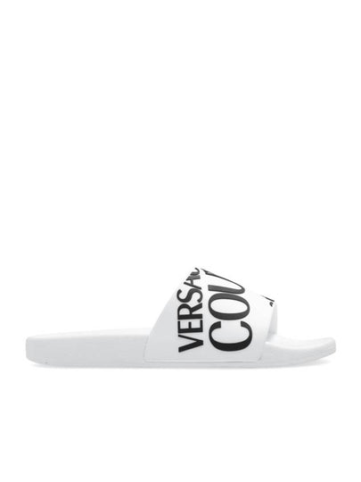 Logo Embossed Slippers White - VERSACE - BALAAN 2