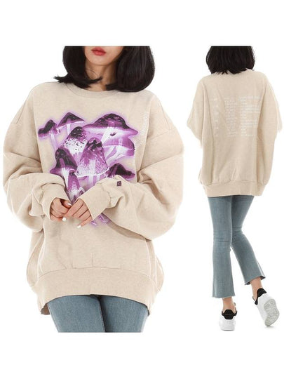 X-Ray Print Crew Neck Cotton Sweatshirt Oatmeal Melange - ACNE STUDIOS - BALAAN 2