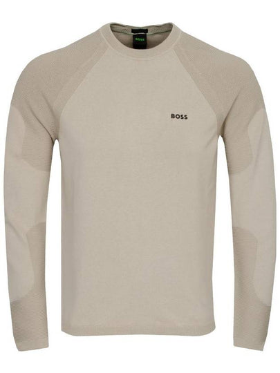 Perform X Crewneck Cotton Blend Sweatshirt Light Beige - HUGO BOSS - BALAAN 2