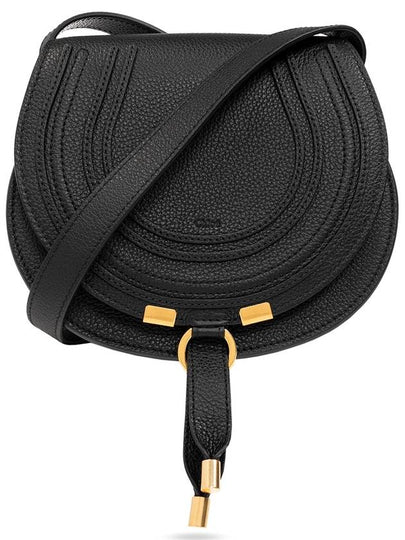 Marcie Saddle Small Grained Leather Cross Bag Black - CHLOE - BALAAN 2