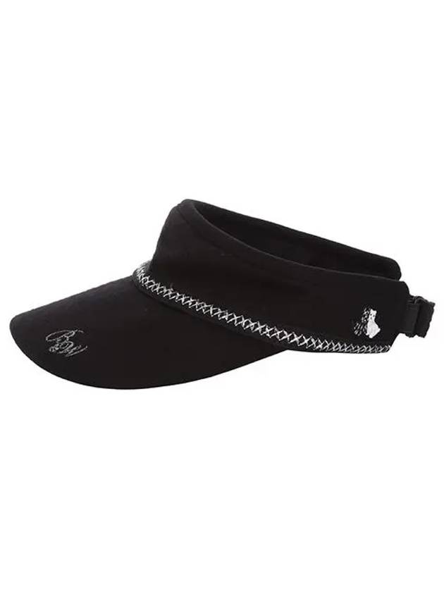 Back Ribbon Metal Embroidery Tape Visor 8721LBAFBLACK - BLACK&WHITE - BALAAN 3