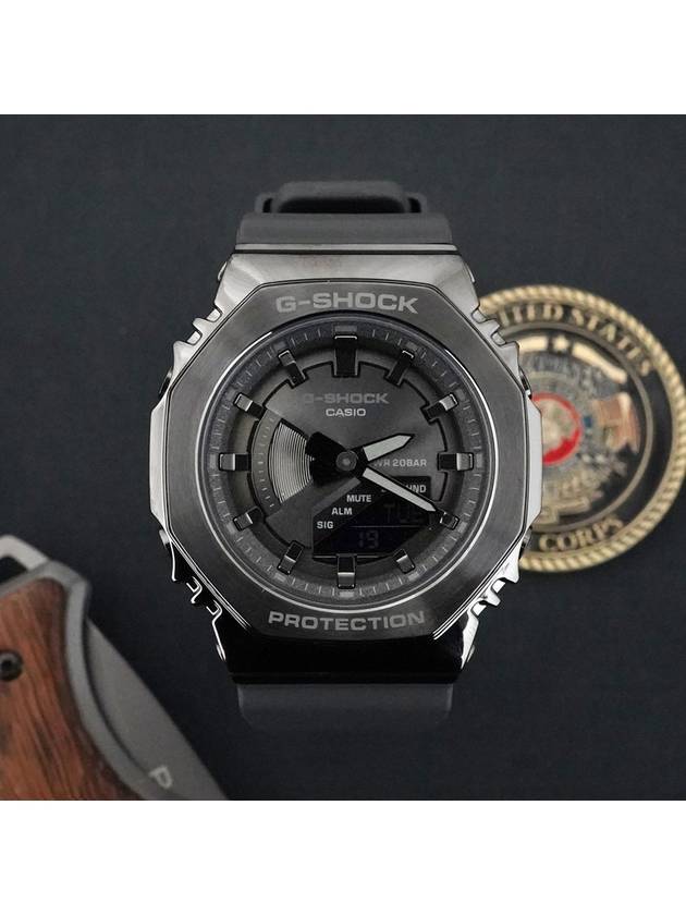 2100 Series Metal Cover Analog Digital Watch Black - G-SHOCK - BALAAN 2