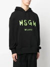 Milano Brushed Logo Hoodie Black - MSGM - BALAAN 4