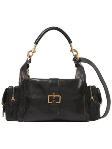 Large shiny leather camera shoulder bag black - CHLOE - BALAAN 1