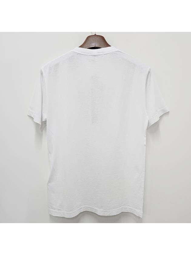 Garment Dyed Institutional One Print Cotton Jersey Short Sleeve T Shirt White - STONE ISLAND - BALAAN 3