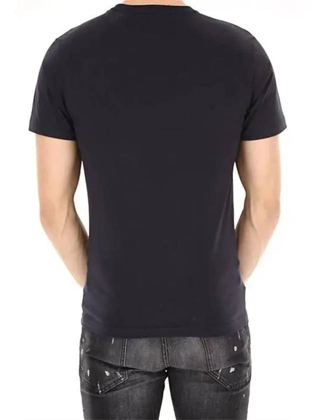 Logo Round Neck Short Sleeve T-Shirt Navy - COLMAR - BALAAN 6