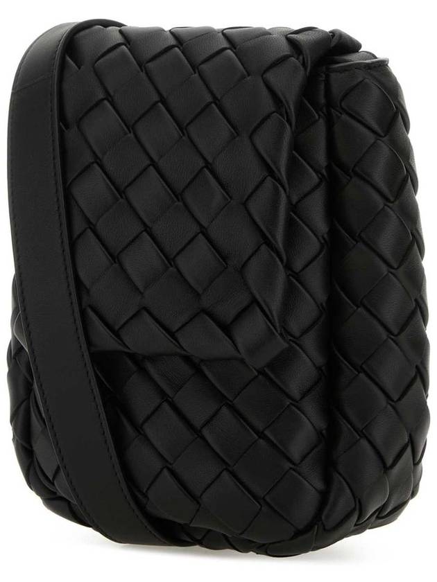 Vertical Cobble Mini Leather Cross Bag Black - BOTTEGA VENETA - BALAAN 3