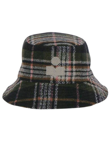 Check Wool Bucket Hat Green - ISABEL MARANT - BALAAN 1