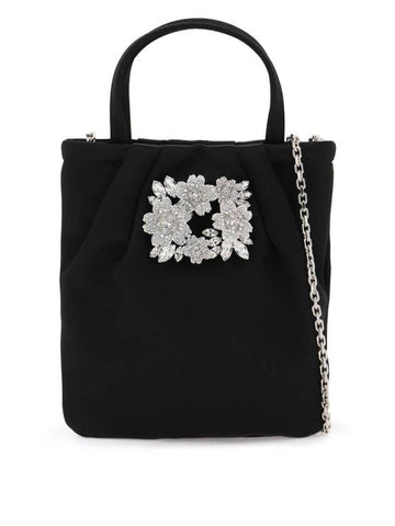 Micro Drape Pocket Tote Bag Black - ROGER VIVIER - BALAAN 1