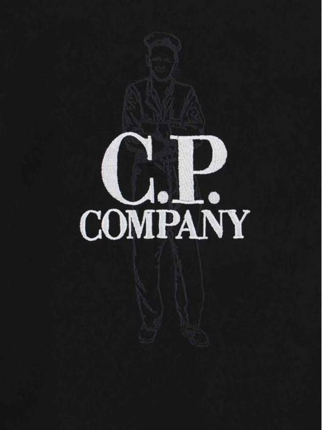 Logo Short Sleeve T-Shirt Black - CP COMPANY - BALAAN 4