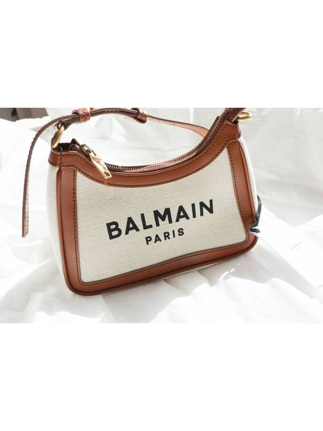 Neutral BArmy Logo Print Canvas Hobo Bag Shoulder Bag YN1BT743 TCFN - BALMAIN - BALAAN 1