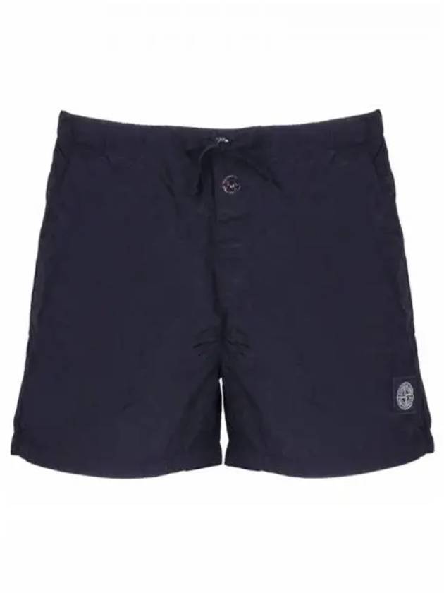 Logo Patch Nylon Metal Swim Shorts Dark Blue - STONE ISLAND - BALAAN 2