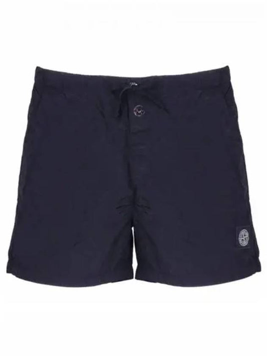 Logo Patch Nylon Metal Swim Shorts Dark Blue - STONE ISLAND - BALAAN 2