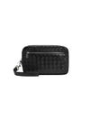 Intrecciato Zipper Leather Pouch Bag Black - BOTTEGA VENETA - BALAAN 2