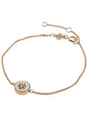 Kira Enamel Chain Bracelet Gold White - TORY BURCH - BALAAN 11