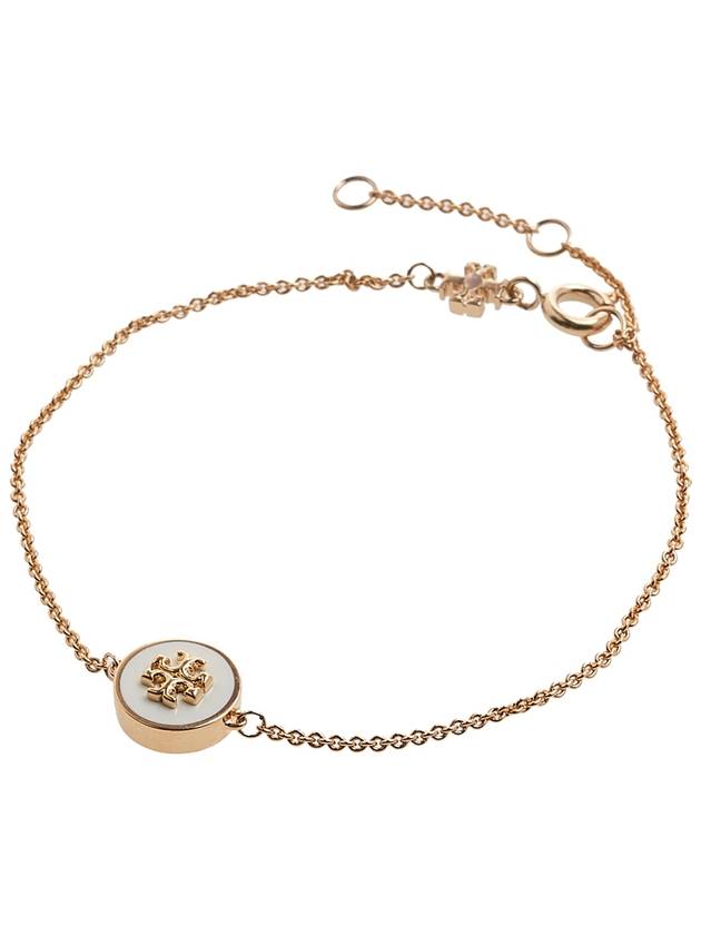 Kira Enamel Chain Bracelet Gold White - TORY BURCH - BALAAN 11