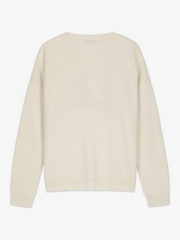 Edo Monogram Cashmere Knit Top Ivory - MAX MARA - BALAAN 3