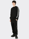 Checkerboard String Sweatpants Black - AOX - BALAAN 8