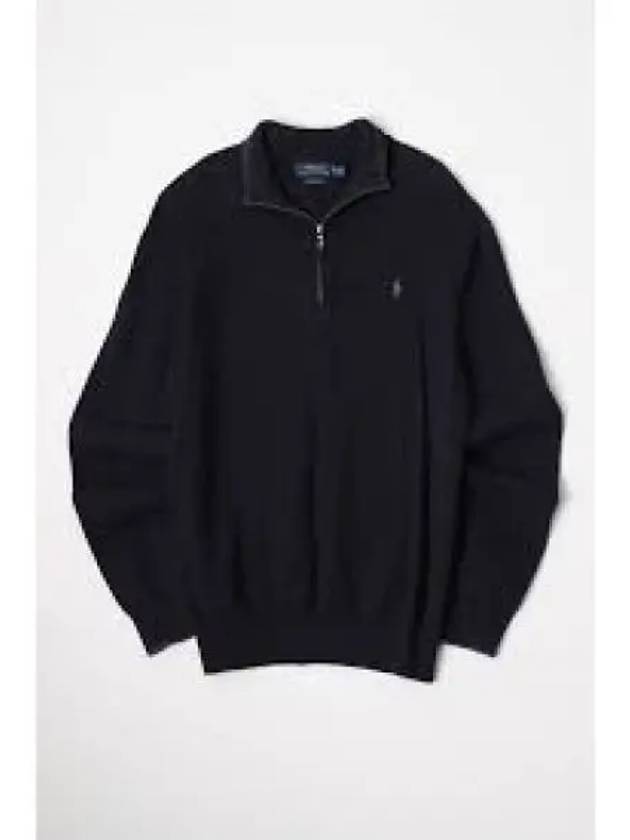 Cotton quarter zipper sweater navy 1236707 - POLO RALPH LAUREN - BALAAN 1