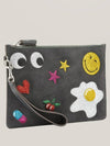 Anya Hindmarch glitter sticker clutch bag 960694 030 CHARCOAL AHB014 - ANYA HINDMARCH - BALAAN 2