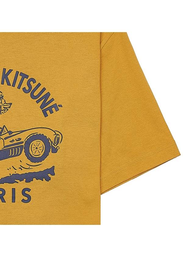 Racing Fox Short Sleeve T-Shirt Yellow - MAISON KITSUNE - BALAAN 6