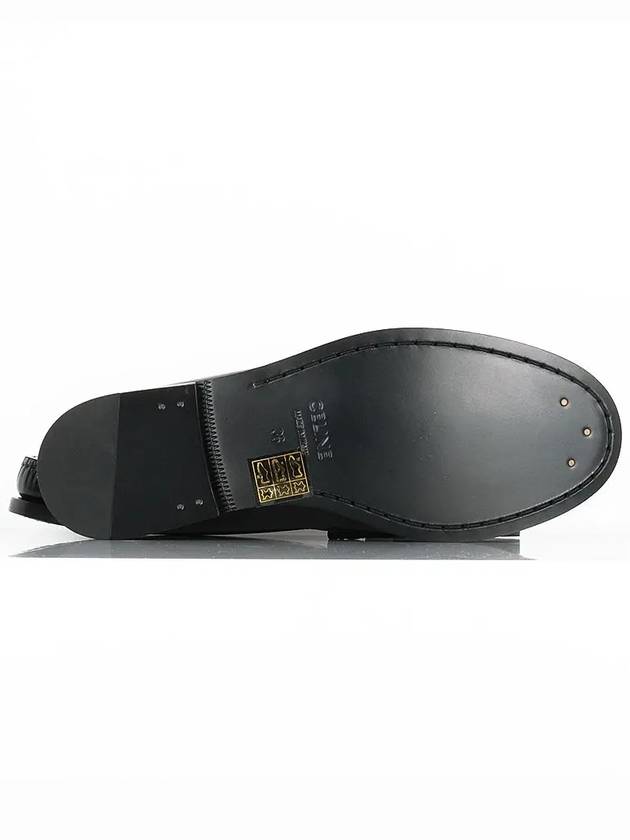 Luco Triomphe Polished Bull Loafers Black - CELINE - BALAAN 5