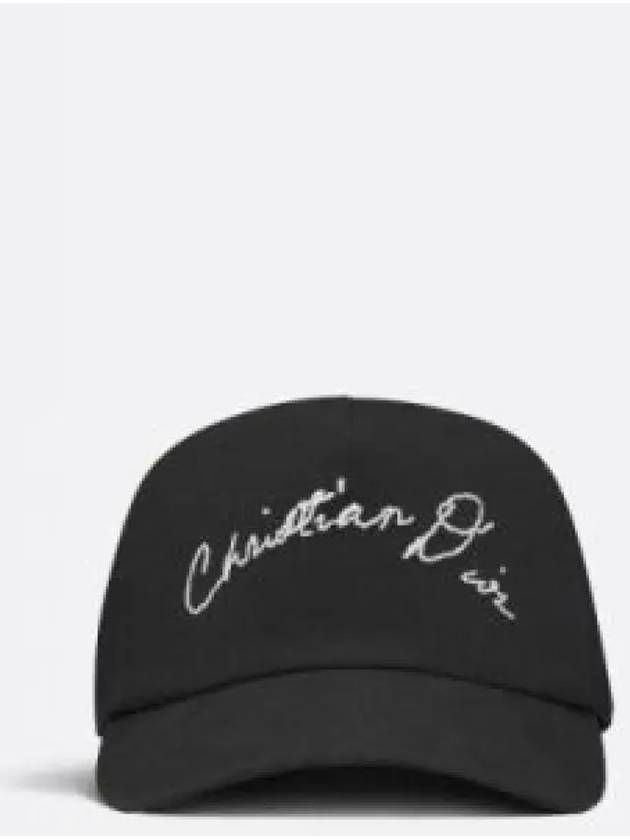 Handwritten Base Ball Cap Black - DIOR - BALAAN 2