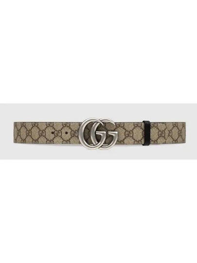 GG Marmont Reversible Leather Belt Beige - GUCCI - BALAAN 2