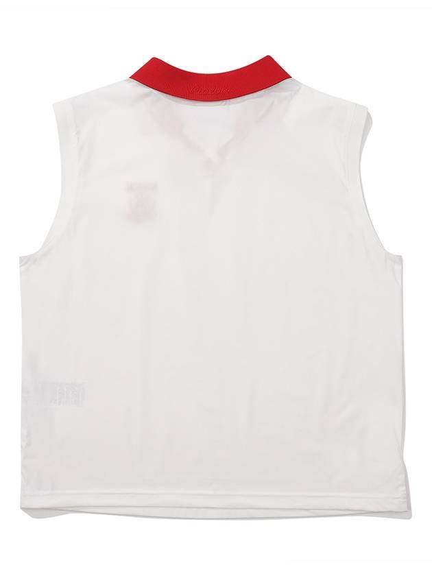 Collar type woven vest OFF WHITE WOMAN - MALBON GOLF - BALAAN 2