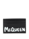 Graffiti Card Wallet Black - ALEXANDER MCQUEEN - BALAAN 2