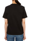 Logo Crew Neck Short Sleeve T-Shirt Black - SALVATORE FERRAGAMO - BALAAN 4