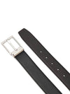 Silver Buckle Reversible Leather Belt Black - SALVATORE FERRAGAMO - BALAAN 5