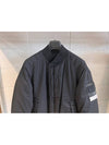 Ghost Piece Stretch Wool Nylon Bomber Jacket Black - STONE ISLAND - BALAAN 4