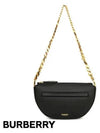 Mini Leather Zipper Olympia Shoulder Bag Black - BURBERRY - BALAAN 5