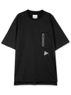 Men's seamless black short sleeve t-shirt 5742264325 010 - AND WANDER - BALAAN 3