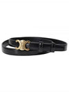 Triomphe Small Taurillon Leather Belt Black - CELINE - BALAAN 2