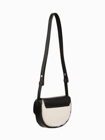 JEANS Women s Black White CKJ Sherpa Saddle Shoulder Bag DP1664 283 - CALVIN KLEIN - BALAAN 1