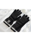 CC Logo Cashmere Gloves Black White AA8450 - CHANEL - BALAAN 10