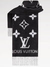 Reykjavik Monogram Cashmere Scarf Black - LOUIS VUITTON - BALAAN 4