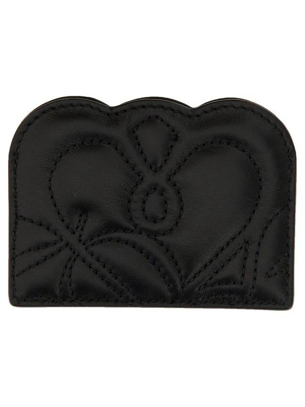 Women's Seal Logo Card Wallet Black - ALEXANDER MCQUEEN - BALAAN 3