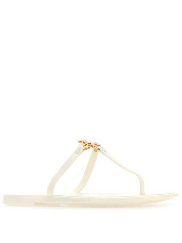 Roxanne Jelly Logo Flip Flops White - TORY BURCH - BALAAN 2