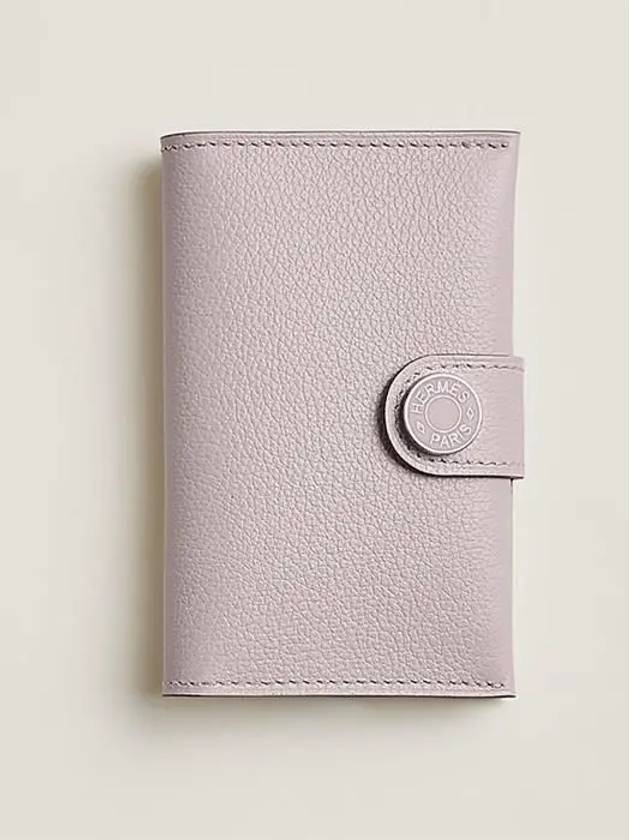 R M S Card Holder Pink Silver H084335CKAK - HERMES - BALAAN 1