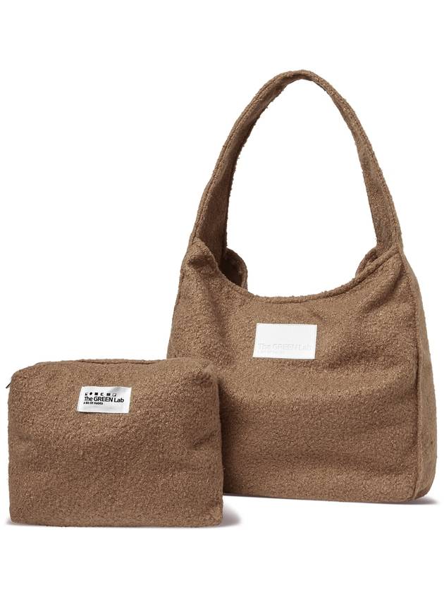 Bucle Wool Pouch Eco Bag Set Camel - THE GREEN LAB - BALAAN 10