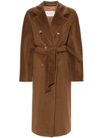 Madame Wool Cashmere Double Coat Tobacco - MAX MARA - BALAAN 1