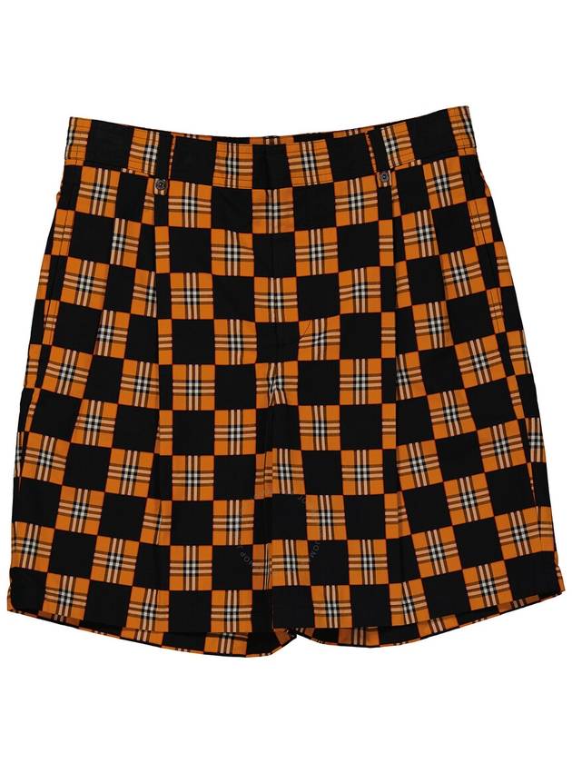 Burberry Men's Checkerboard Print Cotton Tailored Shorts Brand Size 46 Waist Size 31.1 - BURBERRY - BALAAN 1