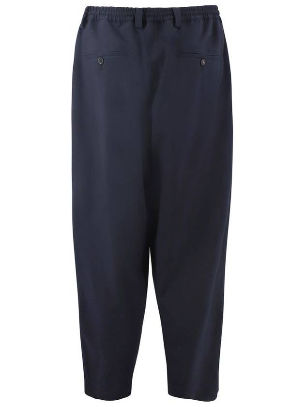 Wool Cotton Straight Pants Navy - MARNI - BALAAN 3