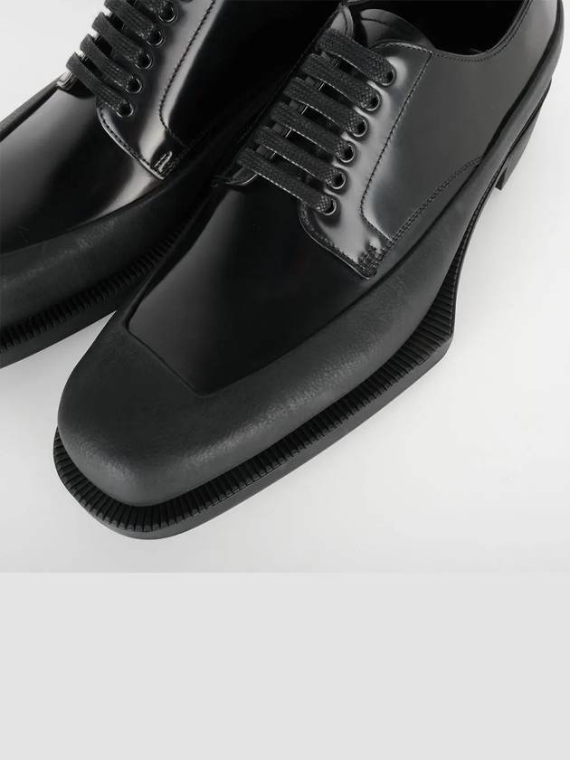 Brushed Leather Derby Black - PRADA - BALAAN 6