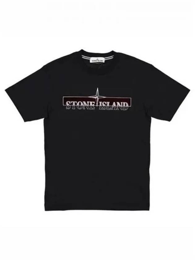 Logo Patch Short Sleeve T-Shirt Black - STONE ISLAND - BALAAN 2