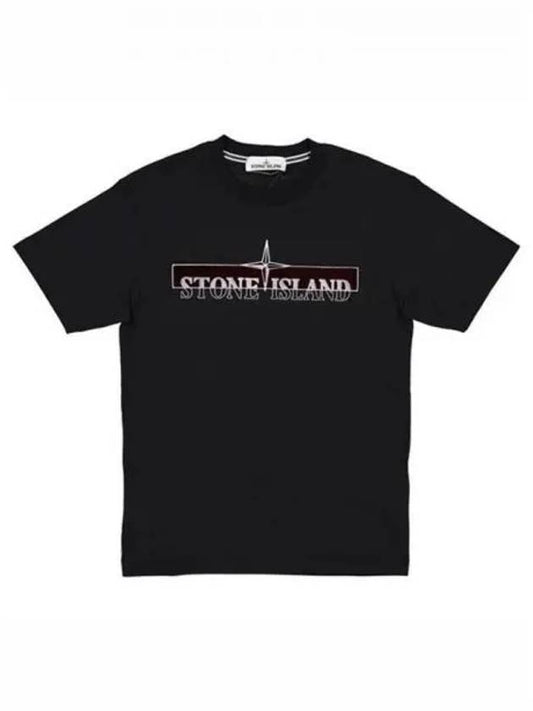 Logo Patch Short Sleeve T-Shirt Black - STONE ISLAND - BALAAN 2